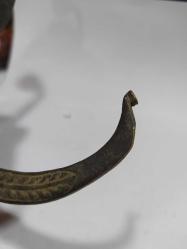 K107------1841 RUSYA POLİS KILIÇ KABZASI EL KORUMASI ANTİKA BRONZ METAL