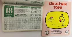 18 Ağustos 2019 hediyelik orijinal Diyanet takvim yaprağı (Cin Ali kitabı hediyeli:)