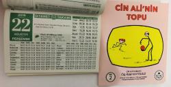 22 Ağustos 2019 hediyelik orijinal Diyanet takvim yaprağı (Cin Ali kitabı hediyeli:)