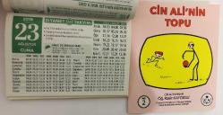 23 Ağustos 2019 hediyelik orijinal Diyanet takvim yaprağı (Cin Ali kitabı hediyeli:)