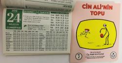 24 Ağustos 2019 hediyelik orijinal Diyanet takvim yaprağı (Cin Ali kitabı hediyeli:)