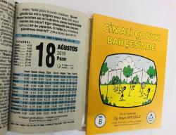 18 Ağustos 2019 hediyelik orijinal Fazilet takvim yaprağı (Cin Ali kitabı hediyeli:)