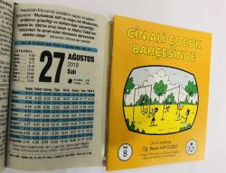 27 Ağustos 2019 hediyelik orijinal Fazilet takvim yaprağı (Cin Ali kitabı hediyeli:)