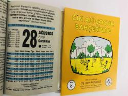 28 Ağustos 2019 hediyelik orijinal Fazilet takvim yaprağı (Cin Ali kitabı hediyeli:)