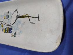 T5-------YAPI KREDİ BANKASI LEYLEK RESİMLİ SERAMİK TABAK