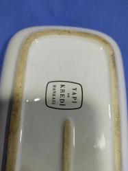 T5-------YAPI KREDİ BANKASI LEYLEK RESİMLİ SERAMİK TABAK