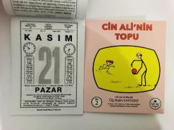 21 Kasım 2021 hediyelik orijinal Saatli Maarif takvim yaprağı (Cin Ali kitabı hediyeli:)