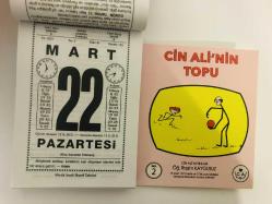 22 Mart 2021 hediyelik orijinal Saatli Maarif takvim yaprağı (Cin Ali kitabı hediyeli:)