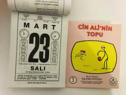 23 Mart 2021 hediyelik orijinal Saatli Maarif takvim yaprağı (Cin Ali kitabı hediyeli:)