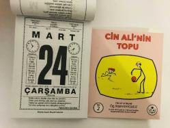 24 Mart 2021 hediyelik orijinal Saatli Maarif takvim yaprağı (Cin Ali kitabı hediyeli:)