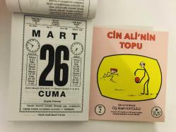 26 Mart 2021 hediyelik orijinal Saatli Maarif takvim yaprağı (Cin Ali kitabı hediyeli:)