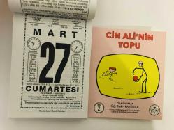 27 Mart 2021 hediyelik orijinal Saatli Maarif takvim yaprağı (Cin Ali kitabı hediyeli:)