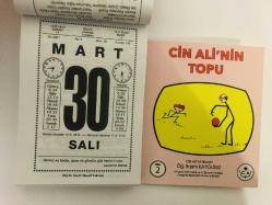 30 Mart 2021 hediyelik orijinal Saatli Maarif takvim yaprağı (Cin Ali kitabı hediyeli:)