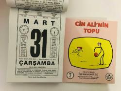 31 Mart 2021 hediyelik orijinal Saatli Maarif takvim yaprağı (Cin Ali kitabı hediyeli:)