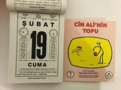 19 Şubat 2021 hediyelik orijinal Saatli Maarif takvim yaprağı (Cin Ali kitabı hediyeli:)