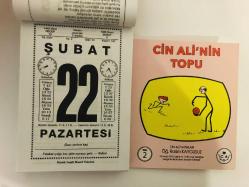 22 Şubat 2021 hediyelik orijinal Saatli Maarif takvim yaprağı (Cin Ali kitabı hediyeli:)