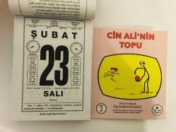 23 Şubat 2021 hediyelik orijinal Saatli Maarif takvim yaprağı (Cin Ali kitabı hediyeli:)