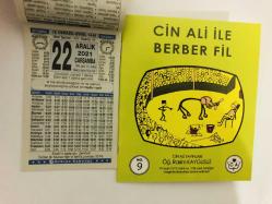 22 Aralık 2021 hediyelik orijinal Türkiye takvim yaprağı (Cin Ali kitabı hediyeli:)