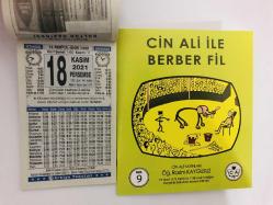 18 Kasım 2021 hediyelik orijinal Türkiye takvim yaprağı (Cin Ali kitabı hediyeli:)