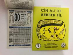 30 Kasım 2021 hediyelik orijinal Türkiye takvim yaprağı (Cin Ali kitabı hediyeli:)