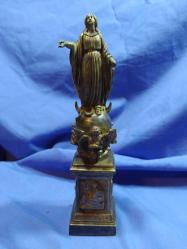 Antika - ANTİKA PİRİNÇ DÖKÜM MERYEM ANA HEYKELİ-İKONA-SOL ELİ KIRIK - kitantik - kitaLog