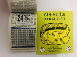 24 Haziran 2021 hediyelik orijinal Türkiye takvim yaprağı (Cin Ali kitabı hediyeli:)