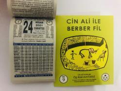 24 Nisan 2021 hediyelik orijinal Türkiye takvim yaprağı (Cin Ali kitabı hediyeli:)