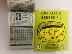 26 Nisan 2021 hediyelik orijinal Türkiye takvim yaprağı (Cin Ali kitabı hediyeli:)