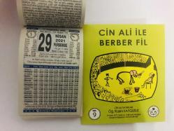 29 Nisan 2021 hediyelik orijinal Türkiye takvim yaprağı (Cin Ali kitabı hediyeli:)
