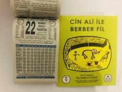 22 Şubat 2021 hediyelik orijinal Türkiye takvim yaprağı (Cin Ali kitabı hediyeli:)