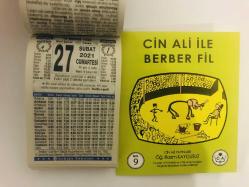 27 Şubat 2021 hediyelik orijinal Türkiye takvim yaprağı (Cin Ali kitabı hediyeli:)