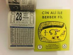 28 Şubat 2021 hediyelik orijinal Türkiye takvim yaprağı (Cin Ali kitabı hediyeli:)