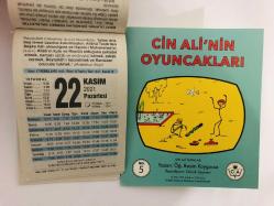 22 Kasım 2021 hediyelik orijinal Fazilet takvim yaprağı (Cin Ali kitabı hediyeli:)