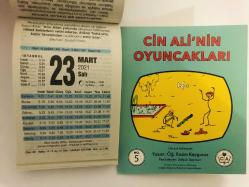 23 Mart 2021 hediyelik orijinal Fazilet takvim yaprağı (Cin Ali kitabı hediyeli:)