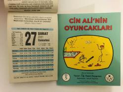 27 Şubat 2021 hediyelik orijinal Fazilet takvim yaprağı (Cin Ali kitabı hediyeli:)