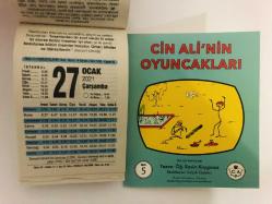27 Ocak 2021 hediyelik orijinal Fazilet takvim yaprağı (Cin Ali kitabı hediyeli:)