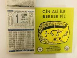 1 Şubat 2021 hediyelik orijinal Türkiye takvim yaprağı (Cin Ali kitabı hediyeli:)