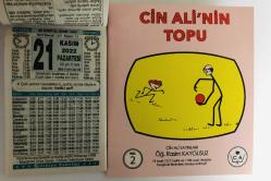 21 Kasım 2022 hediyelik orijinal Türkiye takvim yaprağı (Cin Ali kitabı hediyeli:)