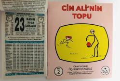 23 Kasım 2022 hediyelik orijinal Türkiye takvim yaprağı (Cin Ali kitabı hediyeli:)