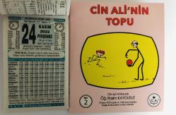 24 Kasım 2022 hediyelik orijinal Türkiye takvim yaprağı (Cin Ali kitabı hediyeli:)