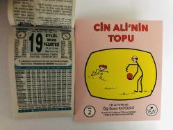 19 Eylül 2022 hediyelik orijinal Türkiye takvim yaprağı (Cin Ali kitabı hediyeli:)