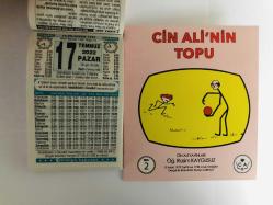 17 Temmuz 2022 hediyelik orijinal Türkiye takvim yaprağı (Cin Ali kitabı hediyeli:)