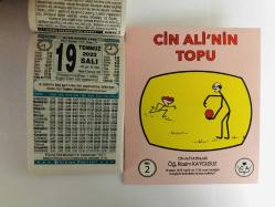 19 Temmuz 2022 hediyelik orijinal Türkiye takvim yaprağı (Cin Ali kitabı hediyeli:)