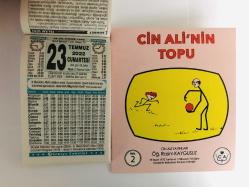 23 Temmuz 2022 hediyelik orijinal Türkiye takvim yaprağı (Cin Ali kitabı hediyeli:)