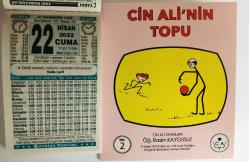 22 Nisan 2022 hediyelik orijinal Türkiye takvim yaprağı (Cin Ali kitabı hediyeli:)