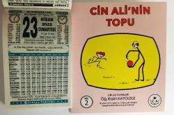 23 Nisan 2022 hediyelik orijinal Türkiye takvim yaprağı (Cin Ali kitabı hediyeli:)