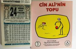 24 Nisan 2022 hediyelik orijinal Türkiye takvim yaprağı (Cin Ali kitabı hediyeli:)