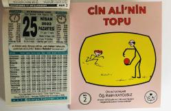 25 Nisan 2022 hediyelik orijinal Türkiye takvim yaprağı (Cin Ali kitabı hediyeli:)