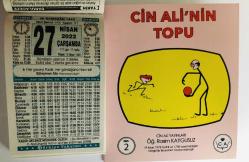 27 Nisan 2022 hediyelik orijinal Türkiye takvim yaprağı (Cin Ali kitabı hediyeli:)