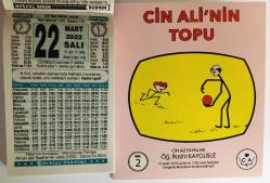 22 Mart 2022 hediyelik orijinal Türkiye takvim yaprağı (Cin Ali kitabı hediyeli:)